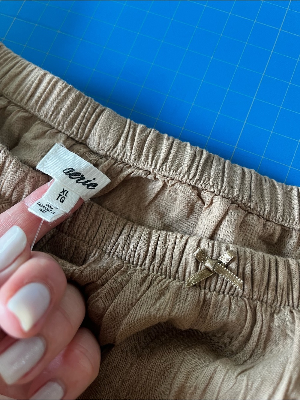 NWT Aerie Real Good Tiered Ruffle Midi Skirt XL Beige Tan 100% Cotton Boho - Picture 9 of 16